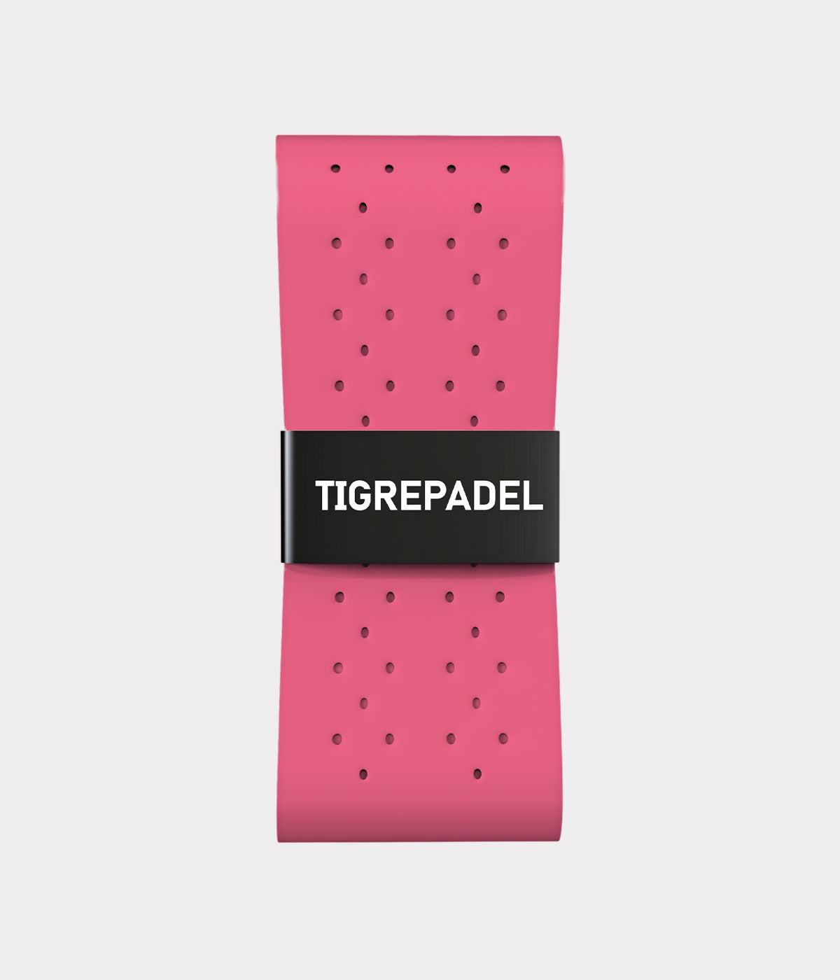 Roze padel overgrip van TigrePadel met geperforeerd design voor extra comfort en grip.
