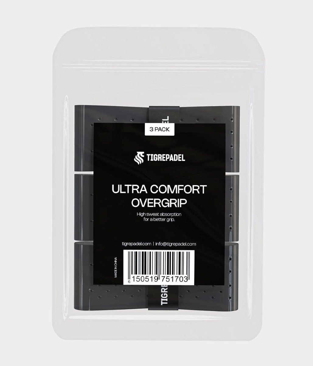 Ultra comfort padel overgrip zwart (3 pack) - TigrePadel