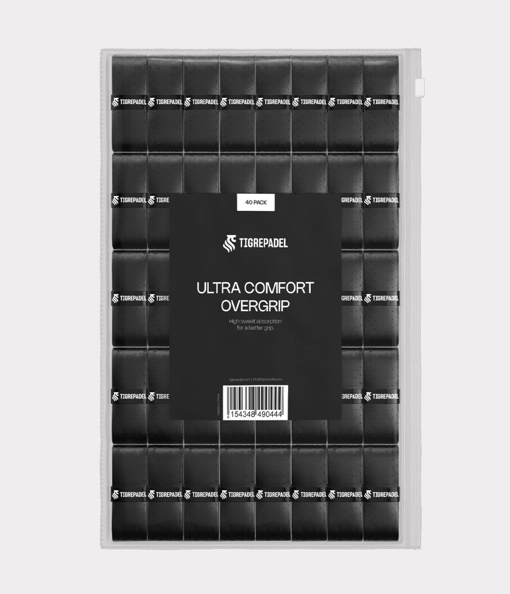 Ultra comfort padel overgrip zwart (40 pack) - TigrePadel