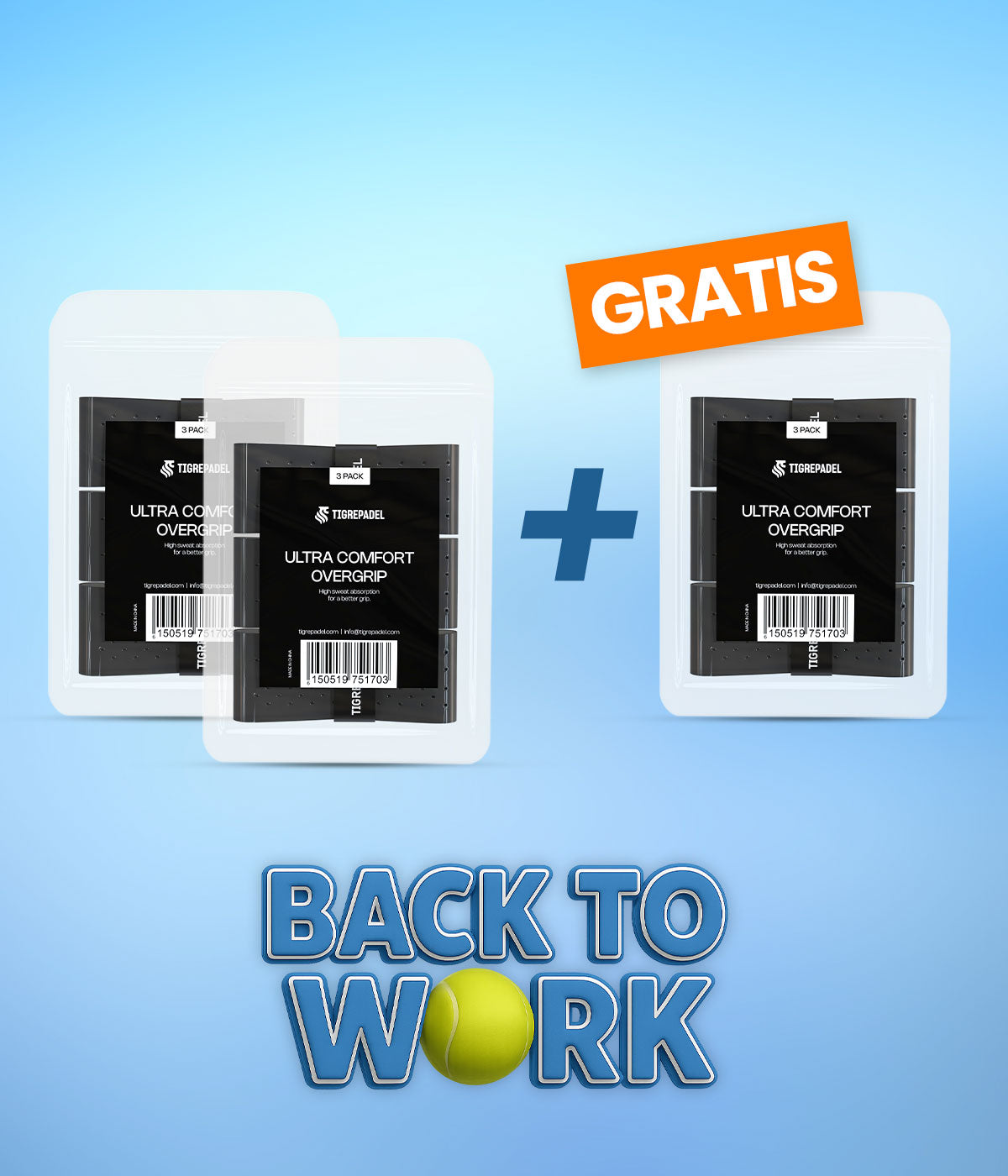 ULTRA COMFORT OVERGRIP ZWART 3 PACK