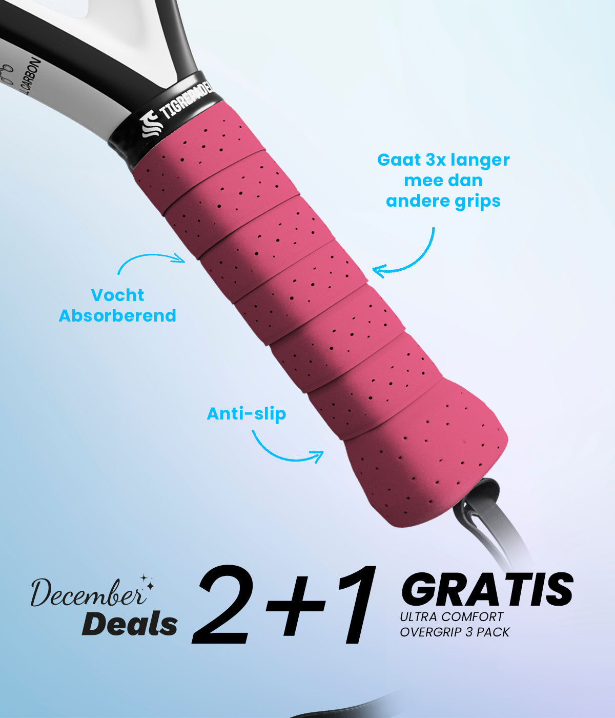 ULTRA COMFORT OVERGRIP ROZE 3 PACK