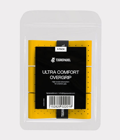 Ultra comfort padel overgrip geel (3 pack) - TigrePadel