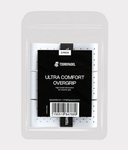 Ultra comfort padel overgrip wit (3 pack) - TigrePadel